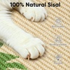 image:imageFUKUMARU Sisal Cat Scratching Mat 236 x 157 Inch Natural Sisal Cat Scratch Pad Mats for Indoor Cats Horizontal Cats Wall Scratcher Kitten Floor Rug with Sticky Tapes Furniture ProtectorFlowerMonstera