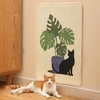 image:imageFUKUMARU Sisal Cat Scratching Mat 236 x 157 Inch Natural Sisal Cat Scratch Pad Mats for Indoor Cats Horizontal Cats Wall Scratcher Kitten Floor Rug with Sticky Tapes Furniture ProtectorFlowerMonstera