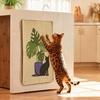 image:imageFUKUMARU Sisal Cat Scratching Mat 236 x 157 Inch Natural Sisal Cat Scratch Pad Mats for Indoor Cats Horizontal Cats Wall Scratcher Kitten Floor Rug with Sticky Tapes Furniture ProtectorFlowerMonstera