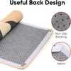 image:imageFUKUMARU Sisal Cat Scratching Mat 236 x 157 Inch Natural Sisal Cat Scratch Pad Mats for Indoor Cats Horizontal Cats Wall Scratcher Kitten Floor Rug with Sticky Tapes Furniture ProtectorFlowerFlower