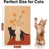 image:imageFUKUMARU Sisal Cat Scratching Mat 236 x 157 Inch Natural Sisal Cat Scratch Pad Mats for Indoor Cats Horizontal Cats Wall Scratcher Kitten Floor Rug with Sticky Tapes Furniture ProtectorFlowerFlower