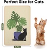 image:imageFUKUMARU Sisal Cat Scratching Mat 236 x 157 Inch Natural Sisal Cat Scratch Pad Mats for Indoor Cats Horizontal Cats Wall Scratcher Kitten Floor Rug with Sticky Tapes Furniture ProtectorFlowerMonstera