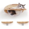 image:imageFUKUMARU Cat Wall Furniture Set Transparent Capsule Kitten Walls Shelves with 2 PCS Pedals  Premium Kitty Bed for Sleeping Playing Climbing and Lounging  Easily Holds Up to 35 Lbs