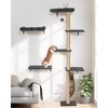 image:imageFUKUMARU Cat Wall Shelves Set 70 Inch Stable Wall Mounted Tree Kitten Scratching Post with Soft Cushion Perch Space Saving Climbing Wall Furniture for 16 Inch Drywall  GrayGrey