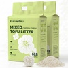 image:imageFUKUMARU Tofu Cat Litter 12 LBS Clumping Cat Litter Dust Free Natural Unscented Flushable Lightweight Low Tracking Mixed Apple Wood 247 Odor Control 6 lb x 2 BagsLight Gardenia fragrance