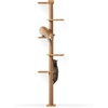 image:imageFUKUMARU WallMounted Cat Tree for Small amp Medium Cats 5Tier Tall Cat Climbing Tower with Scratching Post Indoor Cat Wall Shelves for Climbing Scratching amp LookoutBlanchedAlmond