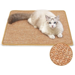 image:imageFUKUMARU 2 Packs Cat Scratching Mat 236 x 157 Inch Natural Sisal Cat Scratch Pad Mats for Indoor Cats Horizontal Cats Wall Scratcher Kitten Floor Rug with Sticky Tape Furniture ProtectorBrown236 x 157 Inch