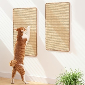 image:imageFUKUMARU 2 Packs Cat Scratching Mat 236 x 157 Inch Natural Sisal Cat Scratch Pad Mats for Indoor Cats Horizontal Cats Wall Scratcher Kitten Floor Rug with Sticky Tape Furniture ProtectorBeige2 Packs 236 x 157 Inch