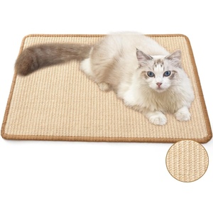 image:imageFUKUMARU 2 Packs Cat Scratching Mat 236 x 157 Inch Natural Sisal Cat Scratch Pad Mats for Indoor Cats Horizontal Cats Wall Scratcher Kitten Floor Rug with Sticky Tape Furniture ProtectorBeige236 x 157 Inch