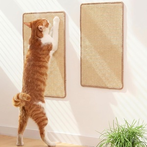 image:imageFUKUMARU 2 Packs Cat Scratching Mat 236 x 157 Inch Natural Sisal Cat Scratch Pad Mats for Indoor Cats Horizontal Cats Wall Scratcher Kitten Floor Rug with Sticky Tape Furniture ProtectorBeige2 Packs 196 x 118 Inch