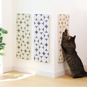 image:imageFUKUMARU 3PCS Cat Scratcher Wall Mounted 236 Inch Extra Long Cardboard Cat Scratch Pad for Wall HighDensity Cats Scratching Board Indoor Kitten Scratching Pads for Corner Door