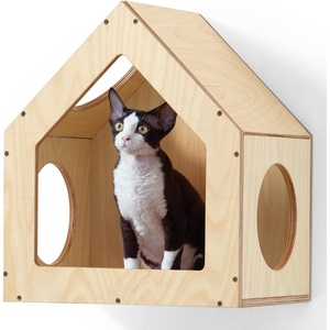 image:imageFUKUMARU Cat House Wall Mounted 155x118x18 Inches Birch Plywood Condo MultiUse Kitten Furniture Stylish Design DIY Cats Wall Jungle