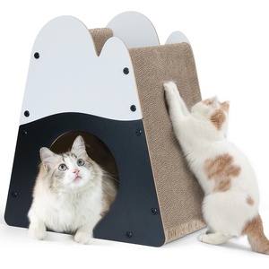 image:imageFUKUMARU Cat Scratcher House 195 Inch Cozy Cardboard Cat Scratcher Moutain Shape Vertical Bed Lounger Durable Cats Scrathing Pad for Indoor Cats Safe amp SecureSnow Mountain Shape