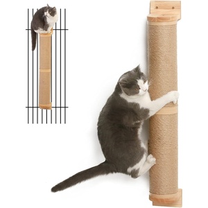 image:imageFUKUMARU Cat Scratching Post 35 x 45 Inch Cats Walls Furniture Rubber Wood Wall Mounted Kitten Scratcher Posts Thicker Columns for MultiFunctions