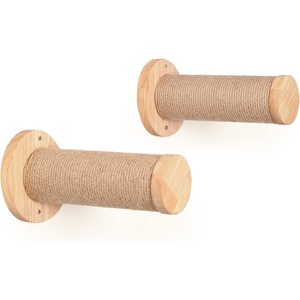 image:imageFUKUMARU Cat Wall Furniture 118 Inch Cats Steps for Drywall Kitten Stairs for Wall Mounted with Jute Scratching Kittens Shelf 2 of PackWheat