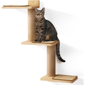 image:imageFUKUMARU Cat Wall Shelves 3 in 1 Transformable Cats Scratching Post Wall Mounted DIY Kitten Walls Jungle and Perch Platform Supplies Suit for Climb Play Nap Scratch