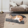 image:imageFUKUMARU 26 Inch Cat Scratcher Bed 2 Reversible Cardboard Cat Scratch Pads Refill for Indoor Cats Durable Large Cats Scratching Bed Sofa Couch Lounger with Fun Toys Furniture Protector CaramelGrey