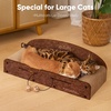 image:imageFUKUMARU 26 Inch Cat Scratcher Bed 2 Reversible Cardboard Cat Scratch Pads Refill for Indoor Cats Durable Large Cats Scratching Bed Sofa Couch Lounger with Fun Toys Furniture Protector CaramelCaramel
