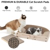 image:imageFUKUMARU 26 Inch Cat Scratcher Bed 2 Reversible Cardboard Cat Scratch Pads Refill for Indoor Cats Durable Large Cats Scratching Bed Sofa Couch Lounger with Fun Toys Furniture Protector CaramelBeige