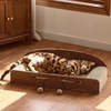 image:imageFUKUMARU 26 Inch Cat Scratcher Bed 2 Reversible Cardboard Cat Scratch Pads Refill for Indoor Cats Durable Large Cats Scratching Bed Sofa Couch Lounger with Fun Toys Furniture Protector CaramelCaramel