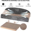 image:imageFUKUMARU 26 Inch Cat Scratcher Bed 2 Reversible Cardboard Cat Scratch Pads Refill for Indoor Cats Durable Large Cats Scratching Bed Sofa Couch Lounger with Fun Toys Furniture Protector CaramelGrey