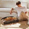 image:imageFUKUMARU 26 Inch Cat Scratcher Bed 2 Reversible Cardboard Cat Scratch Pads Refill for Indoor Cats Durable Large Cats Scratching Bed Sofa Couch Lounger with Fun Toys Furniture Protector CaramelGrey