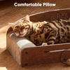 image:imageFUKUMARU 26 Inch Cat Scratcher Bed 2 Reversible Cardboard Cat Scratch Pads Refill for Indoor Cats Durable Large Cats Scratching Bed Sofa Couch Lounger with Fun Toys Furniture Protector CaramelCaramel