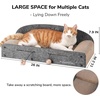 image:imageFUKUMARU 26 Inch Cat Scratcher Bed 2 Reversible Cardboard Cat Scratch Pads Refill for Indoor Cats Durable Large Cats Scratching Bed Sofa Couch Lounger with Fun Toys Furniture Protector CaramelGrey
