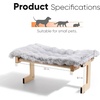 image:imageFUKUMARU 3in1 Cat Window Perch Convertible Hammock for Windowsill Bedside and Floor Sturdy Cat Window Bed wWashable Linen Fabric for Indoor Large Cats and Kitten Reinforced Wood and Metal FrameGrey