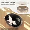 image:imageFUKUMARU Cardboard Cat Scratcher Bed 2in1 Oval Cat Scratch Pad Cats Scratching Board Lounge Bed Indoor Durable Modern Kitty Scratcher Bowl Cats Scratch Furniture Protector Wood ColorPolka Dot