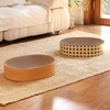 image:imageFUKUMARU Cardboard Cat Scratcher Bed 2in1 Oval Cat Scratch Pad Cats Scratching Board Lounge Bed Indoor Durable Modern Kitty Scratcher Bowl Cats Scratch Furniture Protector Wood ColorWood