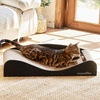 image:imageFUKUMARU Cardboard Cat Scratcher Bed Extra Long 291 Inch Cat Scratch Bed Couch Indoor Natural Felt Multifunctional Cats Scratching Lounger Horizontal Kitten Cats Scratch Pad with Ball Toy CamelBlack