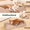 image:imageFUKUMARU Cardboard Cat Scratcher Bed Extra Long 291 Inch Cat Scratch Bed Couch Indoor Natural Felt Multifunctional Cats Scratching Lounger Horizontal Kitten Cats Scratch Pad with Ball Toy CamelLight Camel