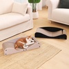 image:imageFUKUMARU Cardboard Cat Scratcher Bed Extra Long 291 Inch Cat Scratch Bed Couch Indoor Natural Felt Multifunctional Cats Scratching Lounger Horizontal Kitten Cats Scratch Pad with Ball Toy CamelBlack