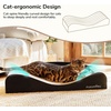 image:imageFUKUMARU Cardboard Cat Scratcher Bed Extra Long 291 Inch Cat Scratch Bed Couch Indoor Natural Felt Multifunctional Cats Scratching Lounger Horizontal Kitten Cats Scratch Pad with Ball Toy CamelBlack