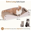 image:imageFUKUMARU Cardboard Cat Scratcher Bed Extra Long 291 Inch Cat Scratch Bed Couch Indoor Natural Felt Multifunctional Cats Scratching Lounger Horizontal Kitten Cats Scratch Pad with Ball Toy CamelLight Camel