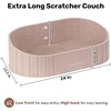 image:imageFUKUMARU Cat Scratcher 24 Inch Sofa Shape Cat Scratching Bed Reversible Detachable Cats Scratching Board Round Cats Scratch Pads Refill Indoor BeigeBeige