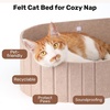 image:imageFUKUMARU Cat Scratcher 24 Inch Sofa Shape Cat Scratching Bed Reversible Detachable Cats Scratching Board Round Cats Scratch Pads Refill Indoor BeigeBeige