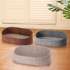 image:imageFUKUMARU Cat Scratcher 24 Inch Sofa Shape Cat Scratching Bed Reversible Detachable Cats Scratching Board Round Cats Scratch Pads Refill Indoor BeigeBeige