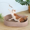 image:imageFUKUMARU Cat Scratcher 24 Inch Sofa Shape Cat Scratching Bed Reversible Detachable Cats Scratching Board Round Cats Scratch Pads Refill Indoor BeigeBeige