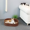 image:imageFUKUMARU Cat Scratcher 24 Inch Sofa Shape Cat Scratching Bed Reversible Detachable Cats Scratching Board Round Cats Scratch Pads Refill Indoor BeigeCaramel