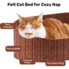 image:imageFUKUMARU Cat Scratcher 24 Inch Sofa Shape Cat Scratching Bed Reversible Detachable Cats Scratching Board Round Cats Scratch Pads Refill Indoor BeigeCaramel