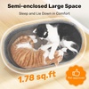 image:imageFUKUMARU Cat Scratcher 24 Inch Sofa Shape Cat Scratching Bed Reversible Detachable Cats Scratching Board Round Cats Scratch Pads Refill Indoor BeigeGrey