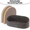 image:imageFUKUMARU Cat Scratcher 24 Inch Sofa Shape Cat Scratching Bed Reversible Detachable Cats Scratching Board Round Cats Scratch Pads Refill Indoor BeigeGrey