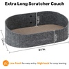 image:imageFUKUMARU Cat Scratcher 24 Inch Sofa Shape Cat Scratching Bed Reversible Detachable Cats Scratching Board Round Cats Scratch Pads Refill Indoor BeigeGrey