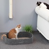 image:imageFUKUMARU Cat Scratcher 24 Inch Sofa Shape Cat Scratching Bed Reversible Detachable Cats Scratching Board Round Cats Scratch Pads Refill Indoor BeigeGrey