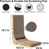 image:imageFUKUMARU Cat Scratcher 327 Inch L Shape Cat Scratch Pad Wall Mounted Cat Scratching Cardboard with Ball Toy for Indoor Cats Extra Large1 Pack 187 in Wood Color