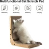 image:imageFUKUMARU Cat Scratcher 327 Inch L Shape Cat Scratch Pad Wall Mounted Cat Scratching Cardboard with Ball Toy for Indoor Cats Extra Large1 Pack 187 in Wood Color