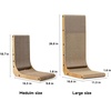 image:imageFUKUMARU Cat Scratcher 327 Inch L Shape Cat Scratch Pad Wall Mounted Cat Scratching Cardboard with Ball Toy for Indoor Cats Extra Large1 Pack 187 in Wood Color