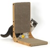 image:imageFUKUMARU Cat Scratcher 327 Inch L Shape Cat Scratch Pad Wall Mounted Cat Scratching Cardboard with Ball Toy for Indoor Cats Extra Large1 Pack 189 in Wood Color